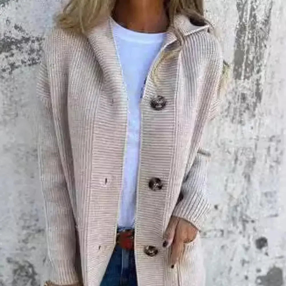 Drune | Langer Knopf Cardigan