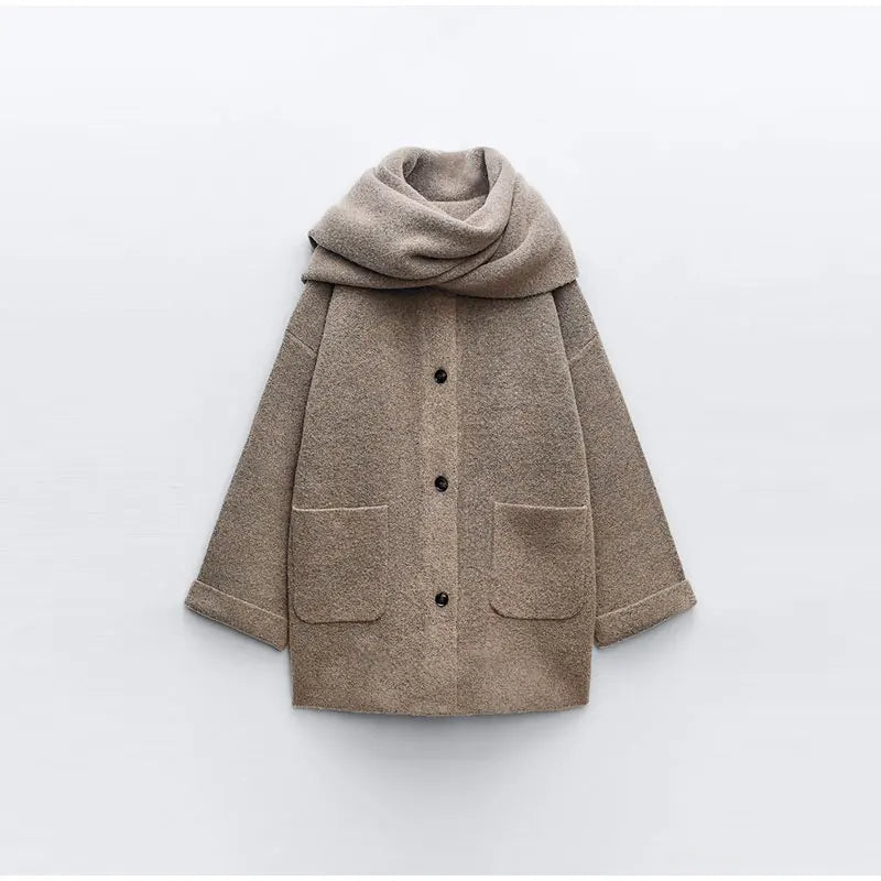 Drune | Modischer Mantel mit Schal