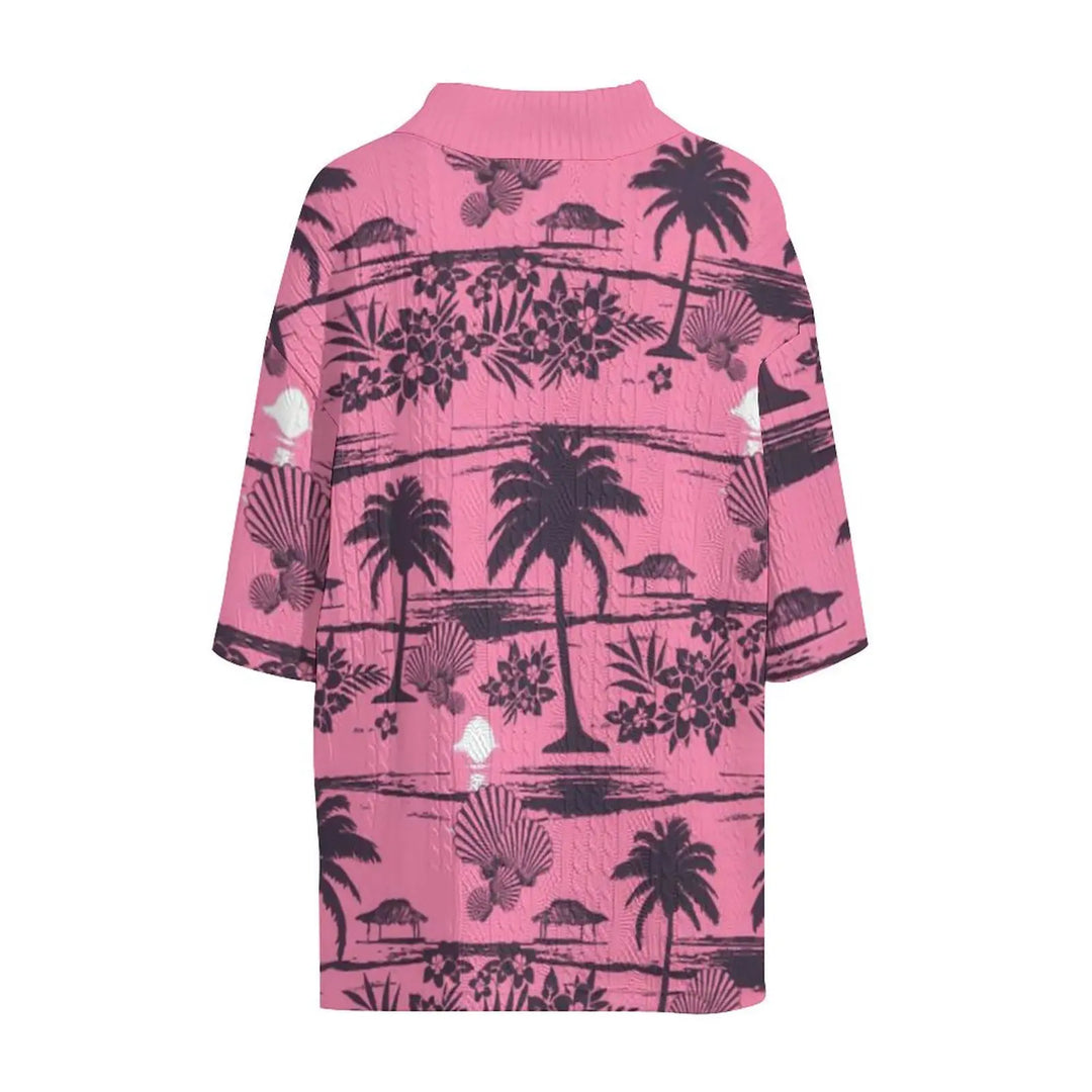 Drune Set - Rosa Palmen - Jacquard - Sommer