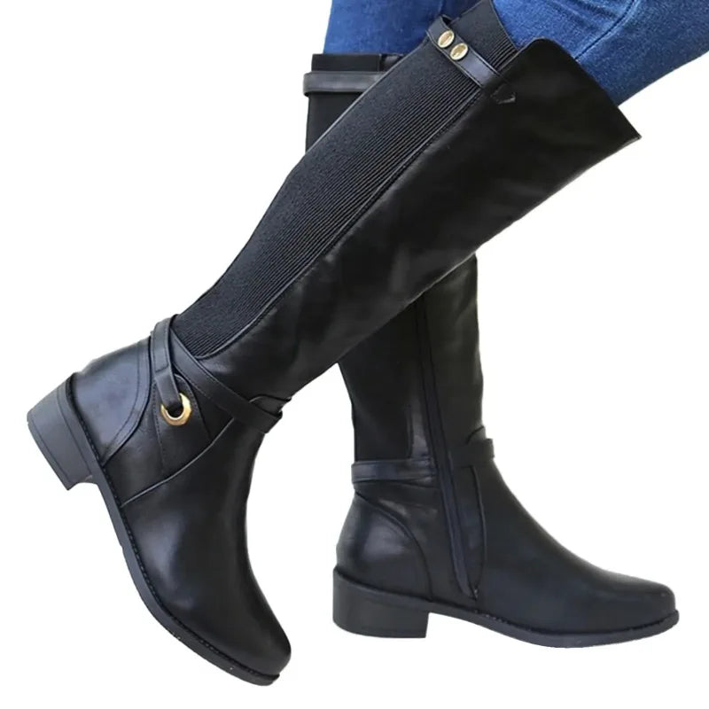 Drune | Lederstiefel mit dicken Absätzen für zusätzlichen Halt