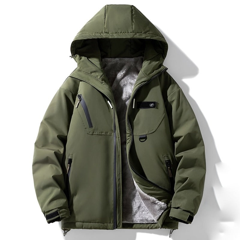 Drune | Relaxed Fit Winterjacke - Kapuzenpullover Hüftlanger Winterjacke