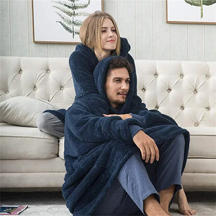 Drune | Übergroßer Flanell-Decken-Hoodie für Männer & Frauen