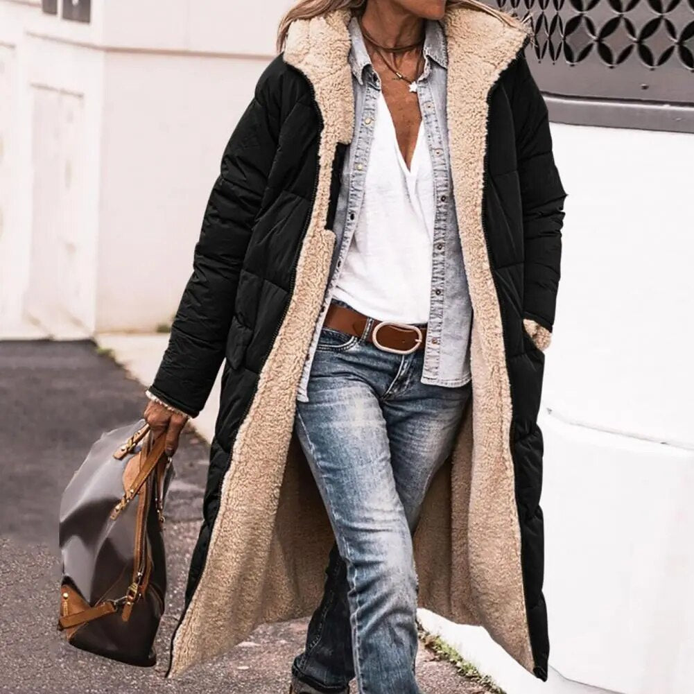 Drune - Wendbare lange Pufferjacke (mit Kapuze)