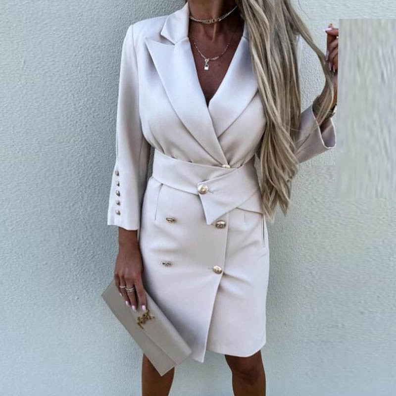 Doppelreihiger Blazer-Kleid