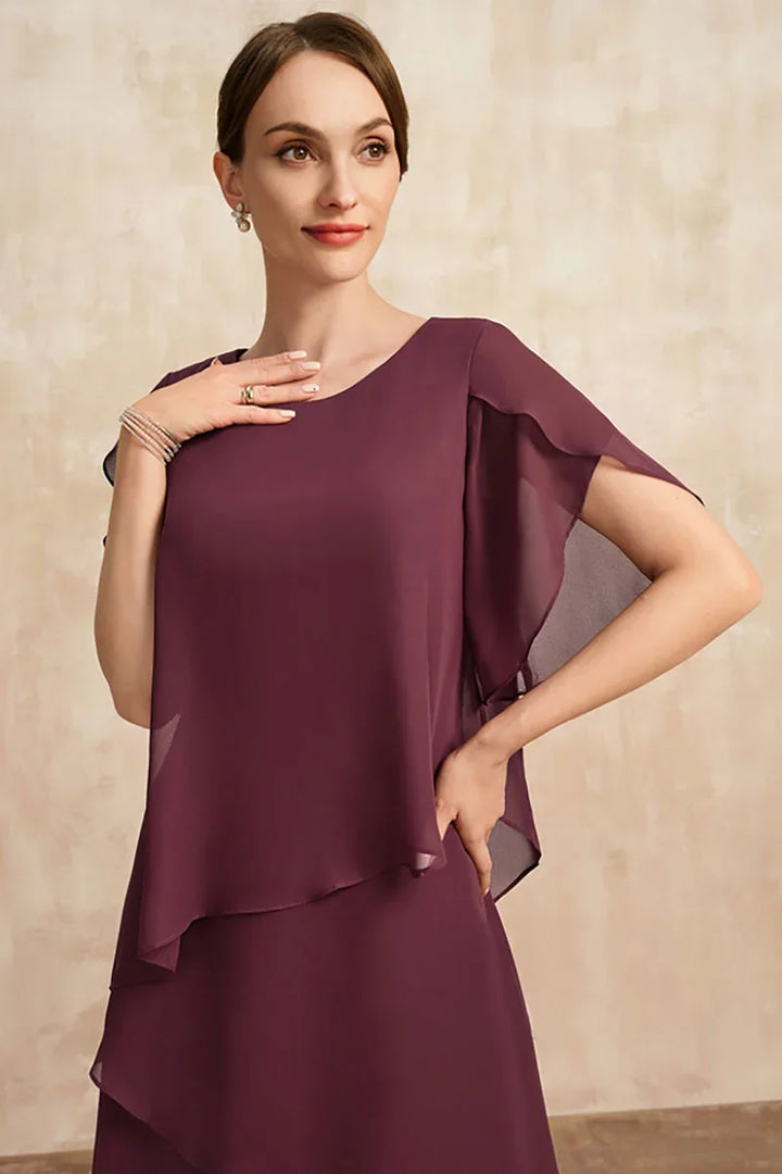 Drune | Plus Size Gestuftes Midi Kleid