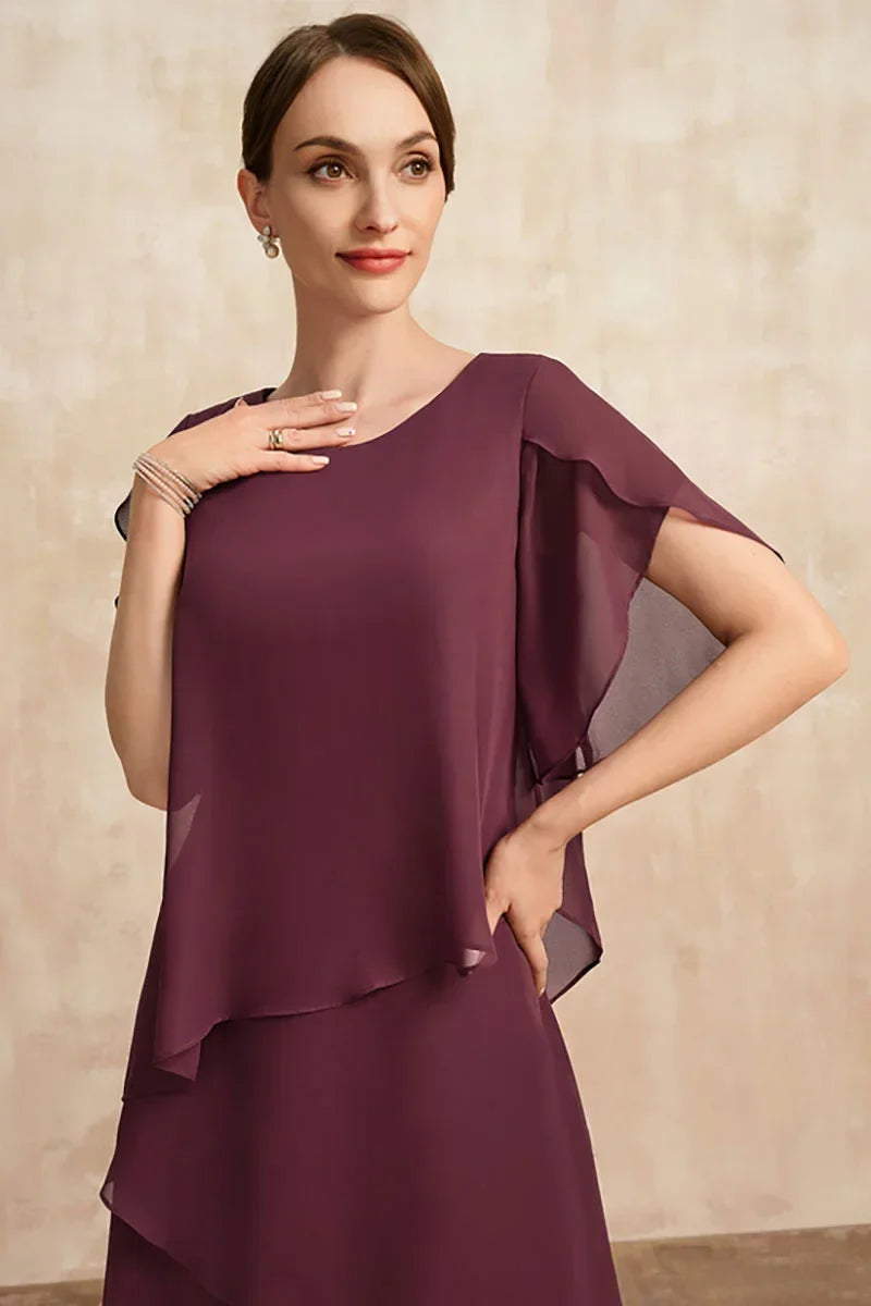Drune | Plus Size Gestuftes Midi Kleid
