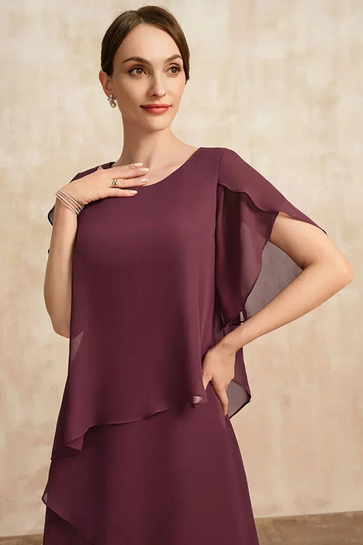 Drune | Plus Size Gestuftes Midi Kleid