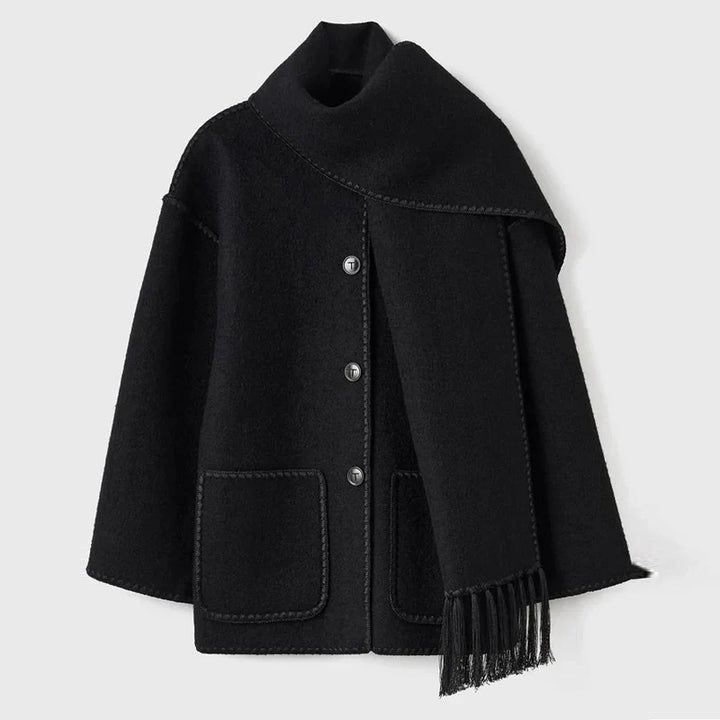 Drune | Eleganter Damenmantel mit Schal Stylischer Wintermantel