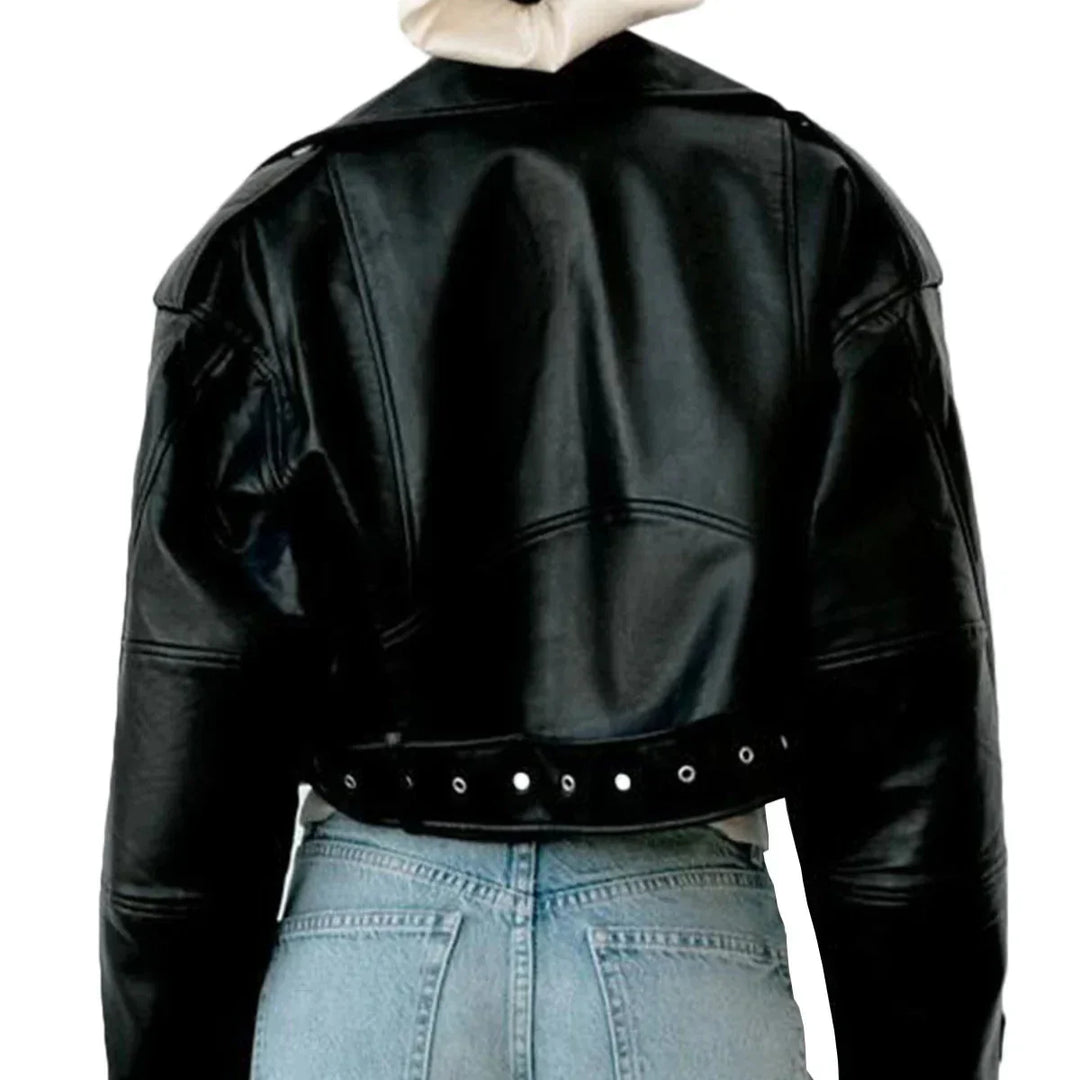 Drune | Damen Klassisches Bikerjack Casual Fit