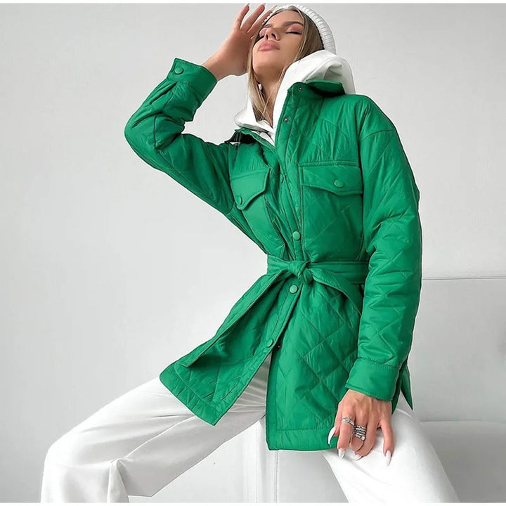 Drune | Klassische gesteppte Jacke mit Druckknöpfen