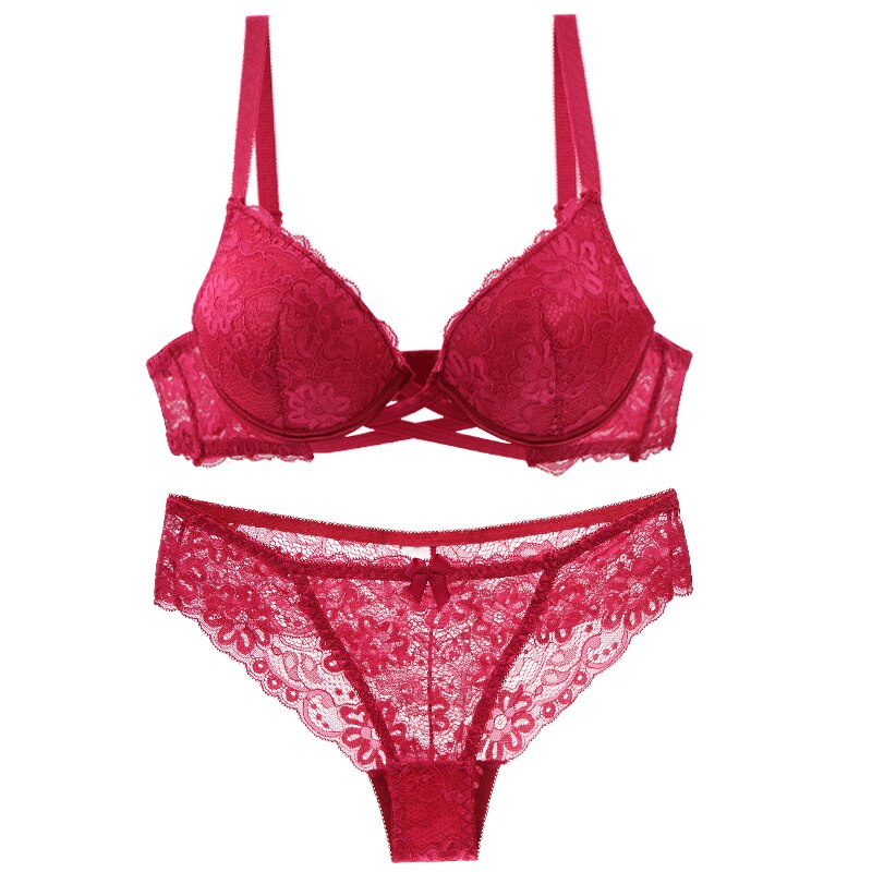 Drune | Spitzen Set Unterwäsche Push Up