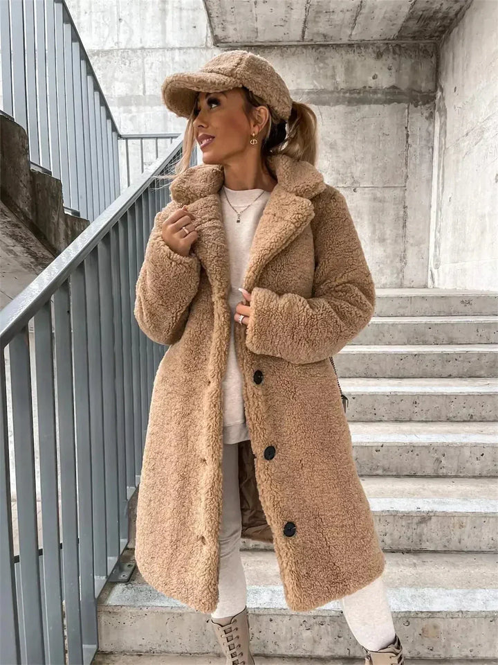 Drune | Lange Jacke mit Weichem und Strukturiertem Druck