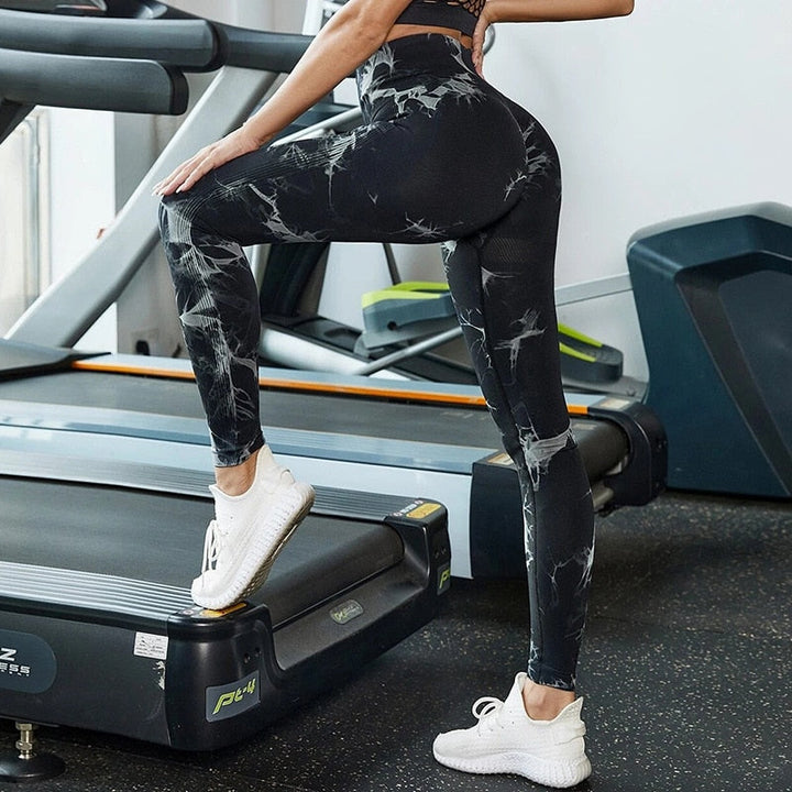 Drune Grazil Marbling-Tie-Dye Yoga Hose | Sportliche Leggings für Damen
