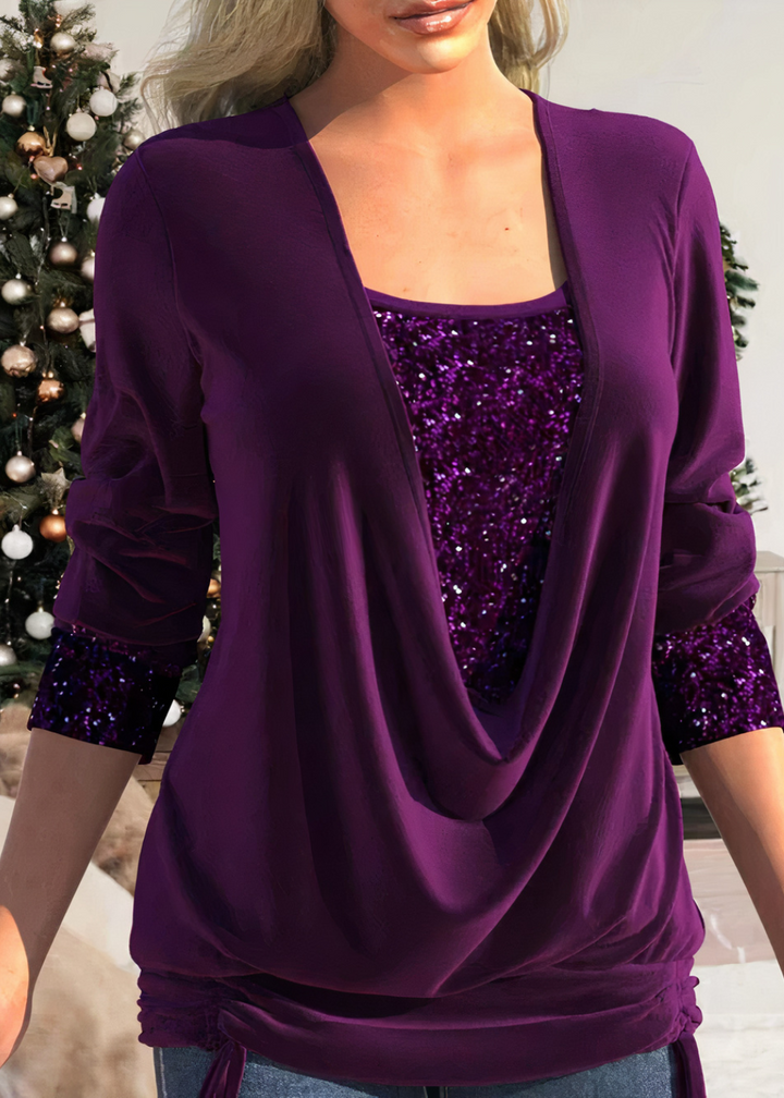 Drune | Stilvolle Glitzerbluse