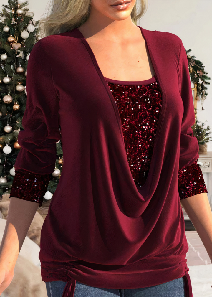 Drune | Stilvolle Glitzerbluse