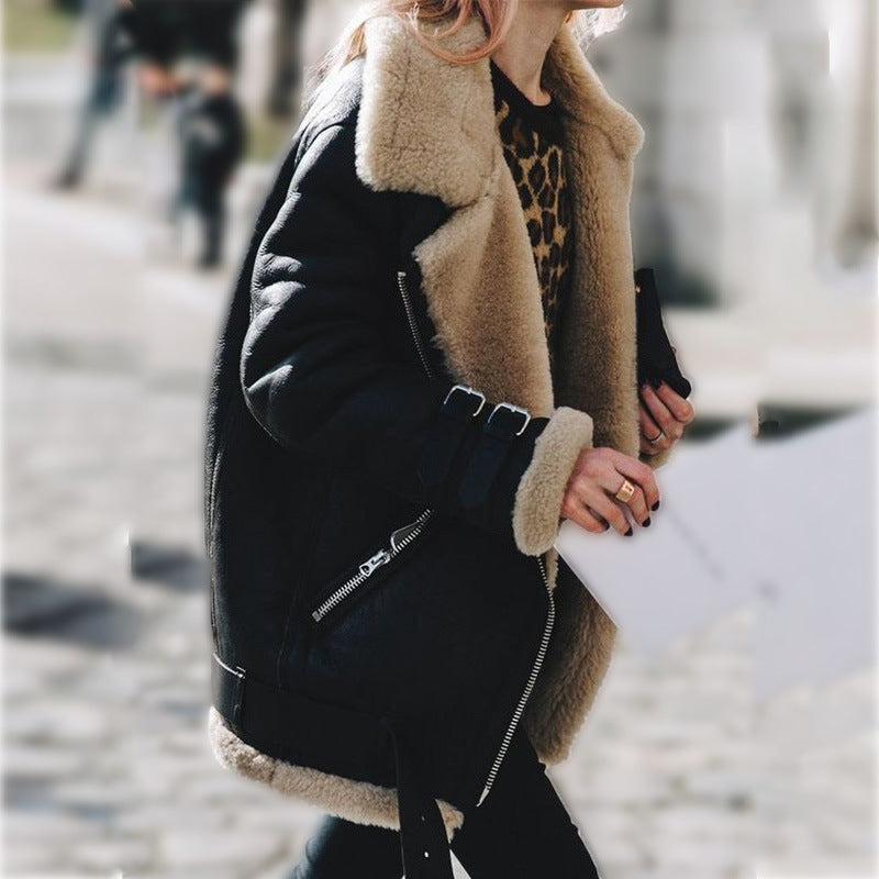 Drune | Damen Aviator Winterjacke Mit Kunstfell