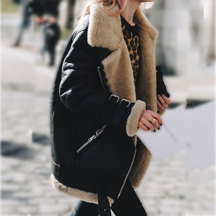 Drune | Damen Aviator Winterjacke Mit Kunstfell