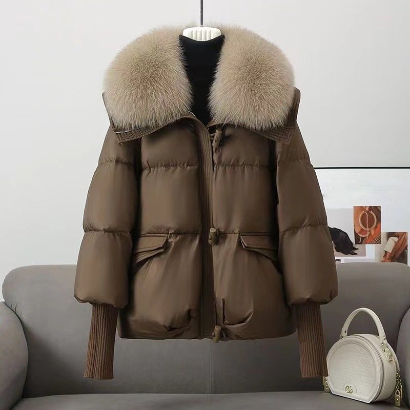 Drune | Jacke - Oversized Fit - Stepp - Kunstfellkragen - Hüftlänge