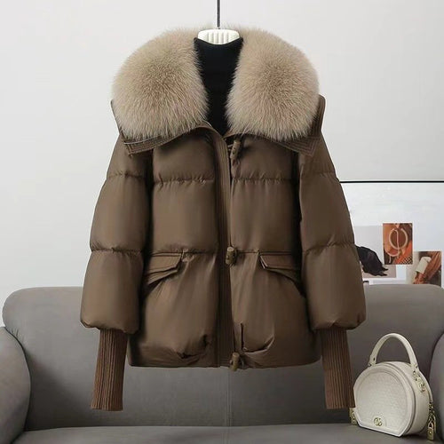 Drune | Jacke - Oversized Fit - Stepp - Kunstfellkragen - Hüftlänge