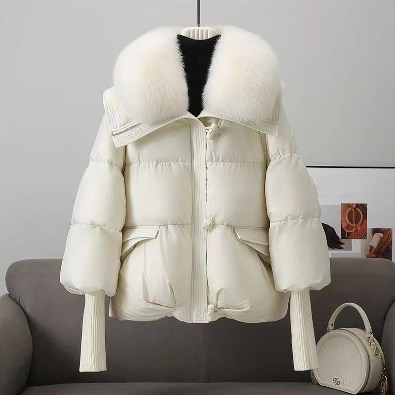 Drune | Jacke - Oversized Fit - Stepp - Kunstfellkragen - Hüftlänge