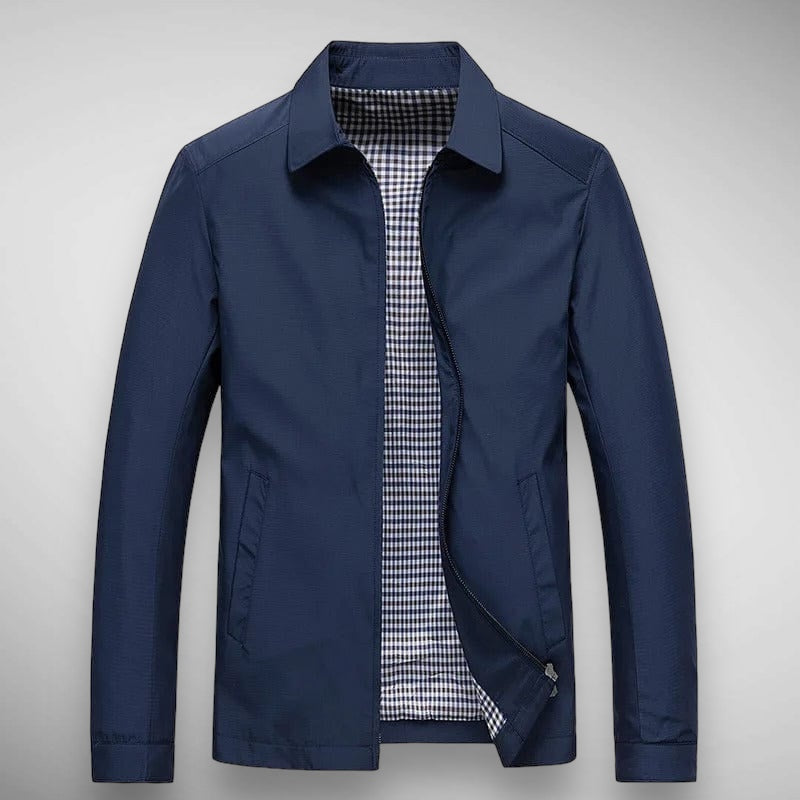 Drune | Herren Harrington-Jacke - Karierte Futter & Klassischer Kragen