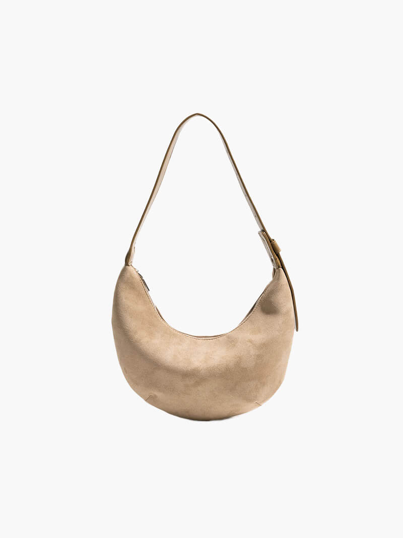 Drune | Halbmond Tasche Aus Wildleder