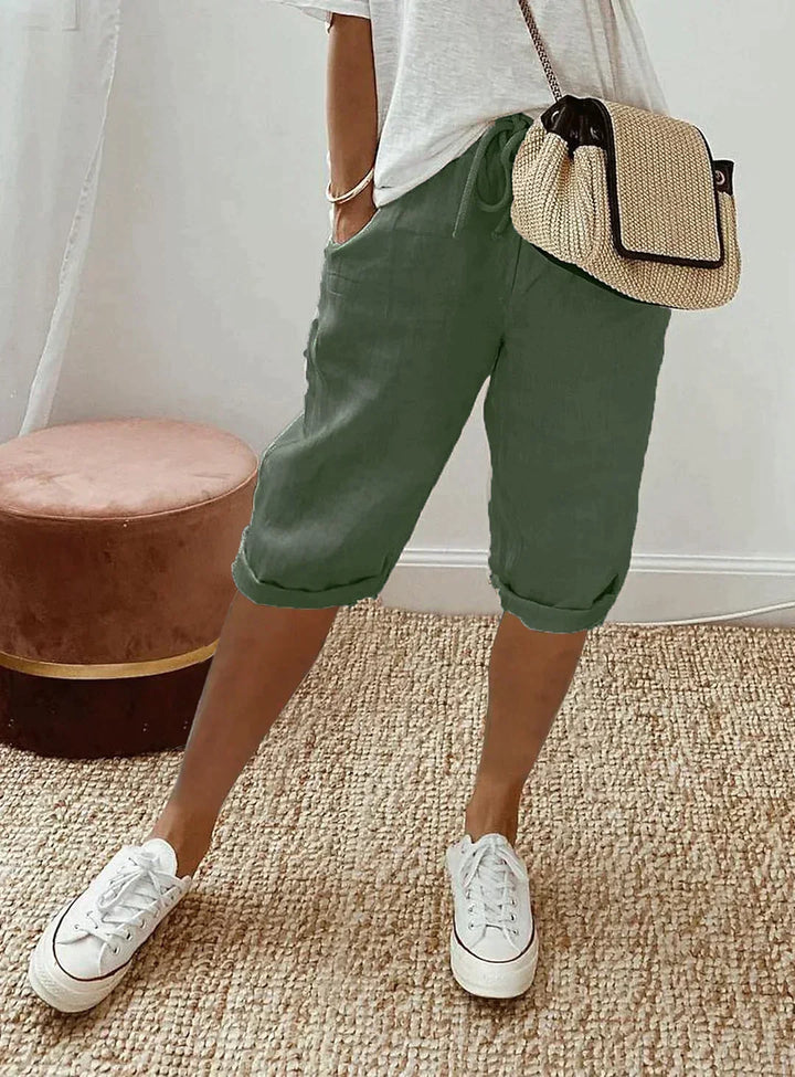 Drune | Damen-Leinenhose mit Weitem Bein