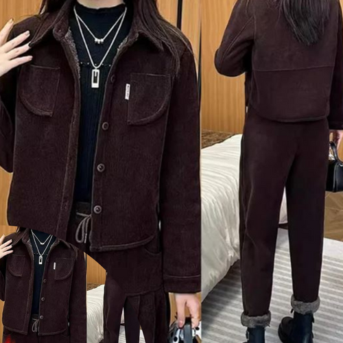 Drune | Damen Winter Weinlese Anzugjacke & Hose