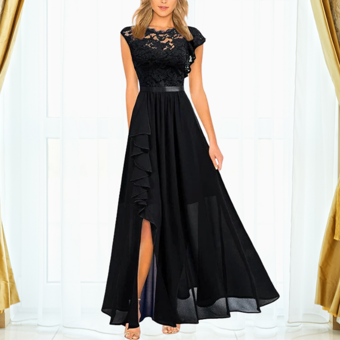 Drune | Elegantes Spitzen Maxi Kleid