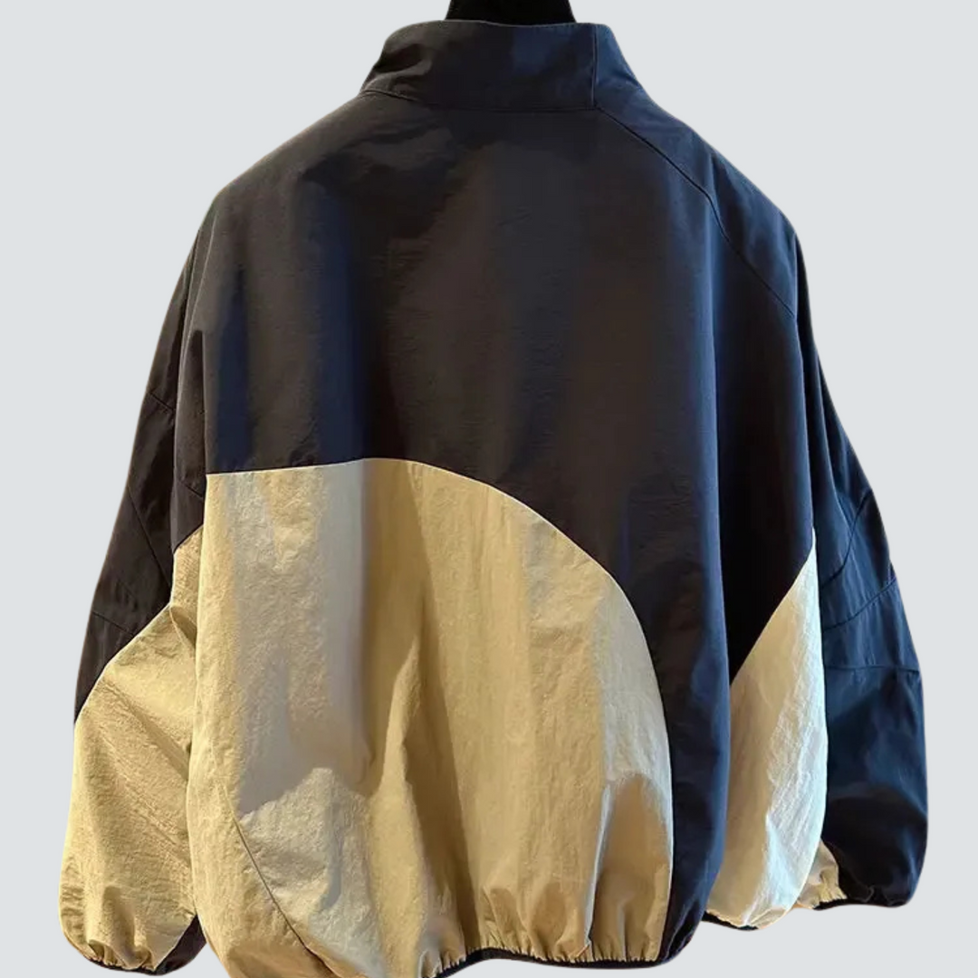 Drune | Frauen Patchwork Jacke mit Schräger Vorderseite