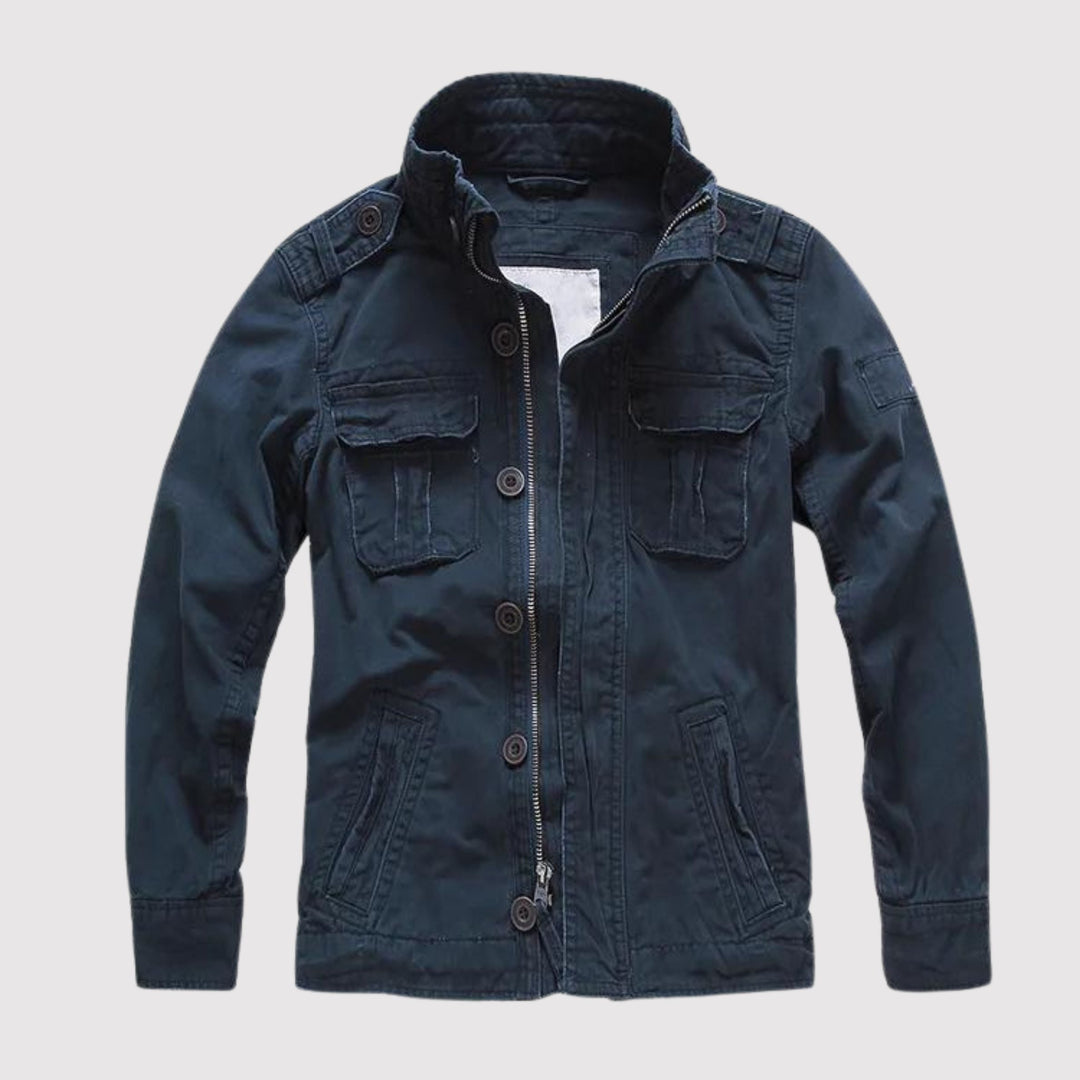 Drune | Retro Jeansjacke Mit Mehreren Taschen