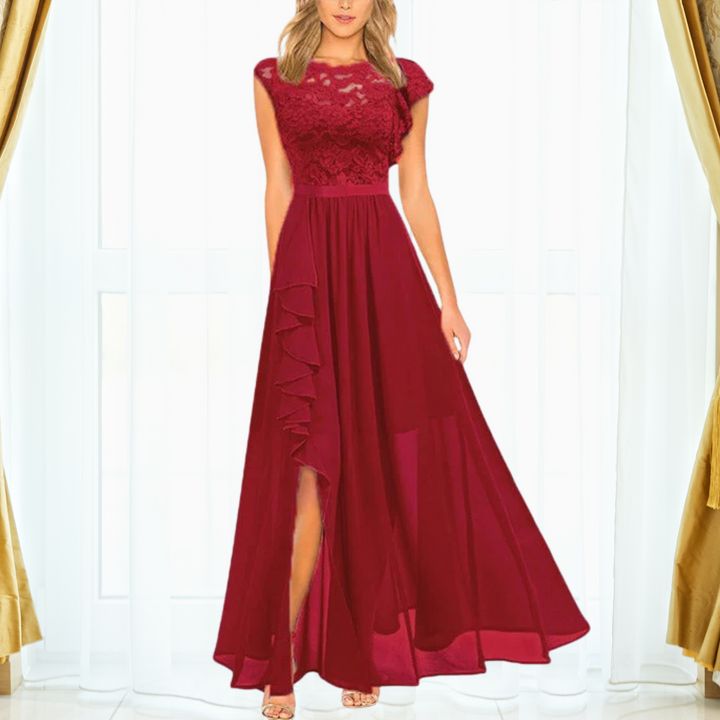 Drune | Elegantes Spitzen Maxi Kleid