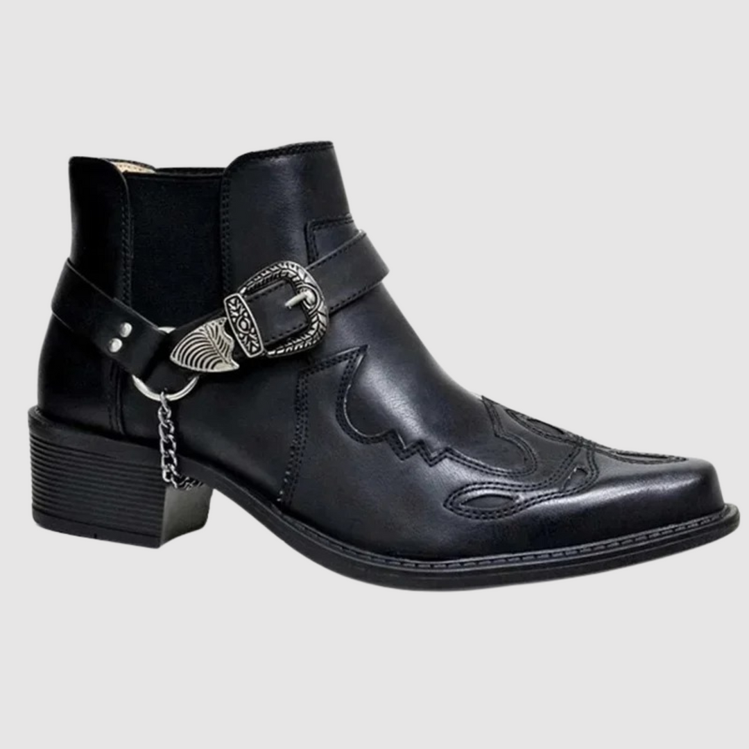 Cowboystiefel aus Leder mit hoher Kettenschnalle Drune