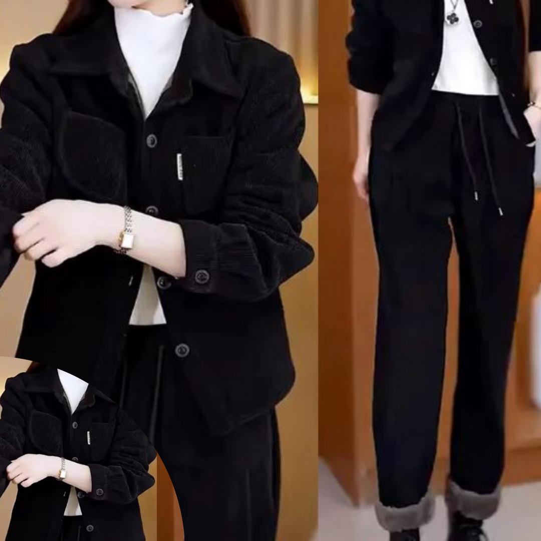 Drune | Vintage Wintermantel und Hosen Set