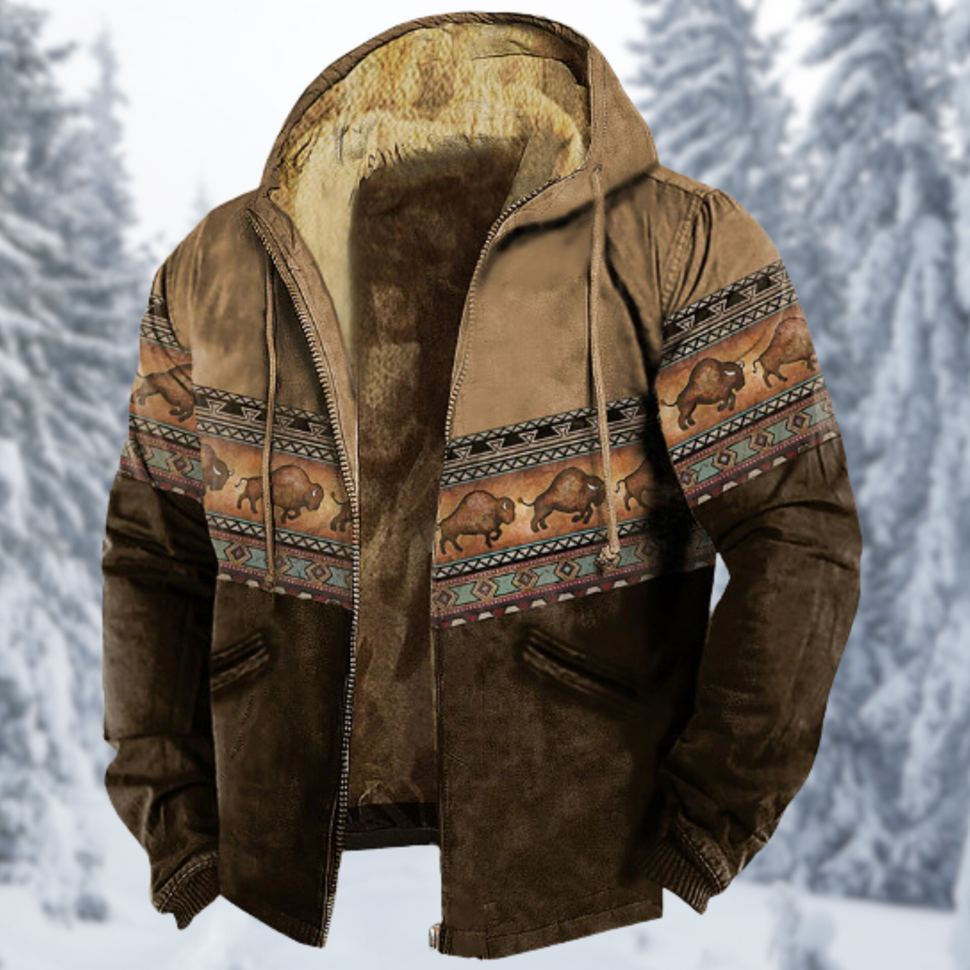 Drune - 3D-gedruckte Fleecejacke mit Kapuze