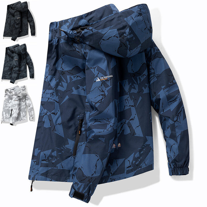 Drune | Wasserdichte Winter-Skijacke Sportlicher Stil mit Reißverschluss und Buchstabendruck