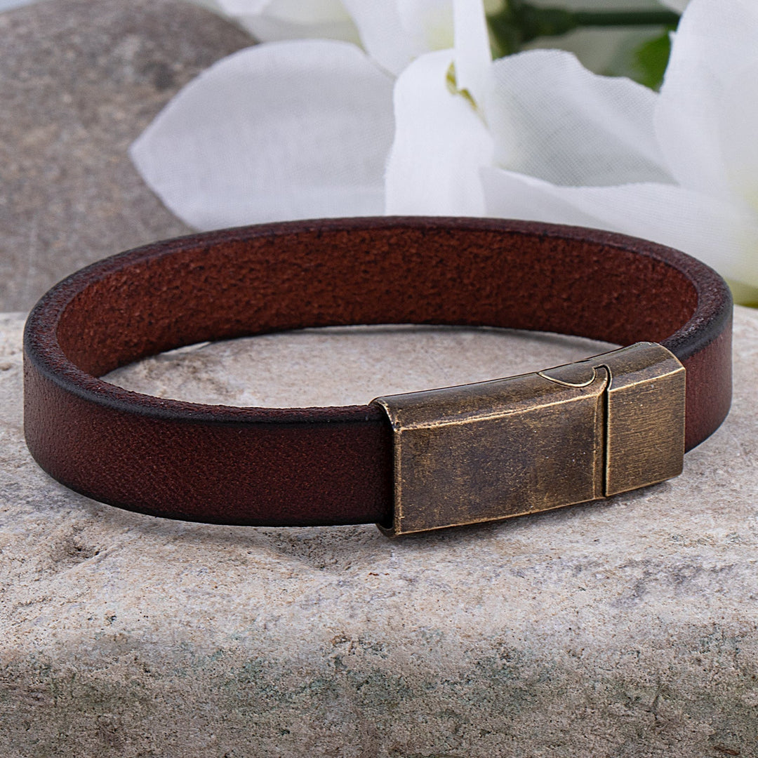 Drune | Robuste Lederarmband mit Messingschließe