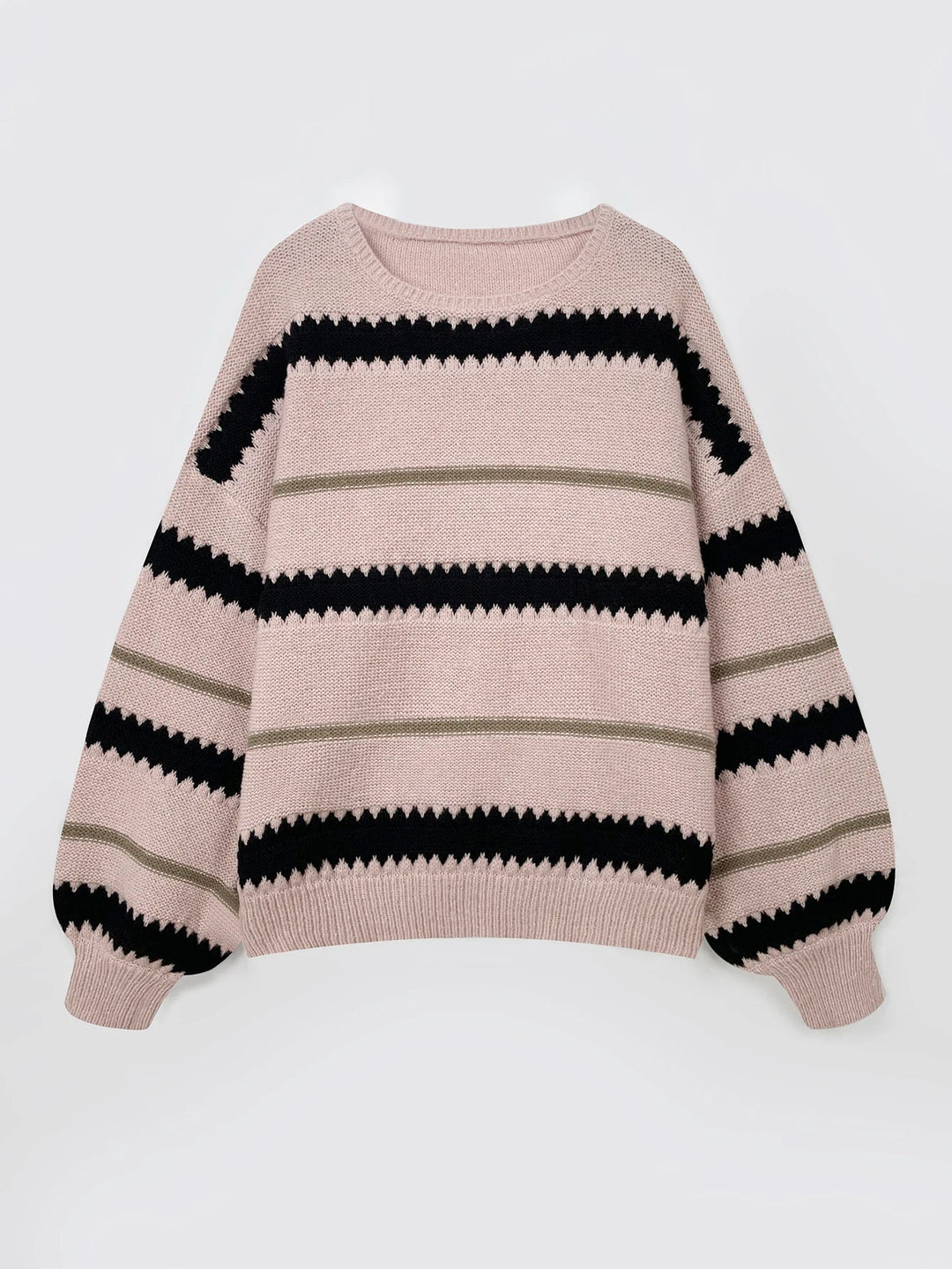 Drune | trendiger gestreifter Winterpullover