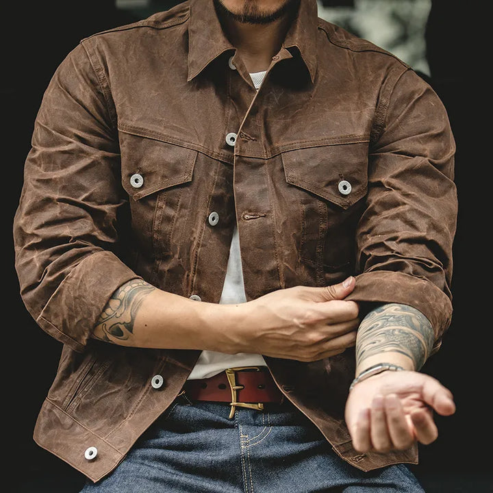 Drune | Kurz Gefütterte Tin Cloth Cruiser Jacke