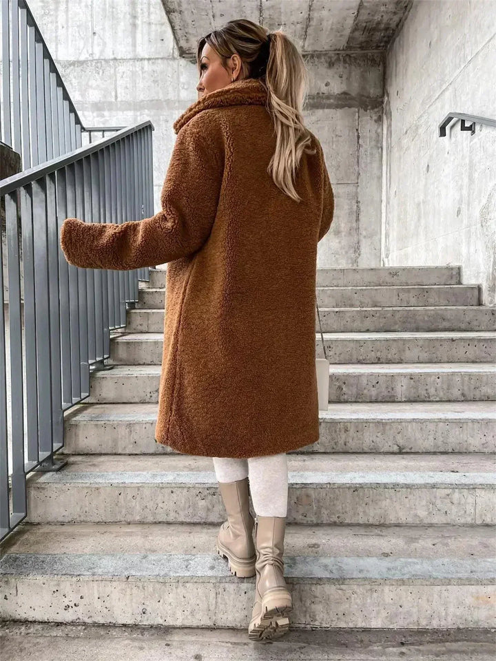 Drune | Lange Jacke mit Weichem und Strukturiertem Druck