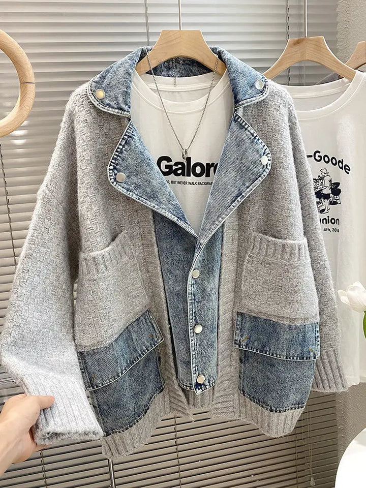 Drune | Splicing Jeansjack Stilvoll & trendy