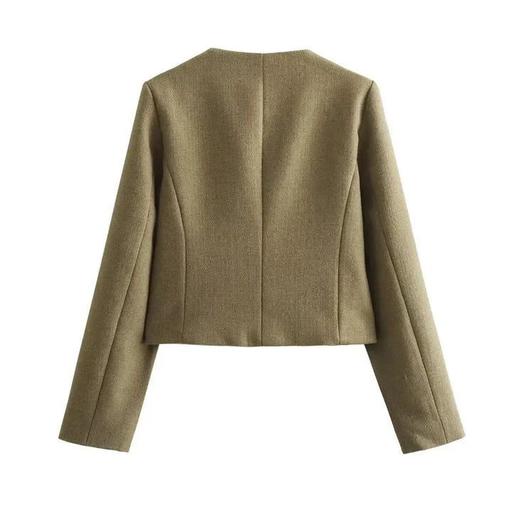 Drune | Elegant und schicke Damen Blazerjacke mit Struktur und Knöpfen