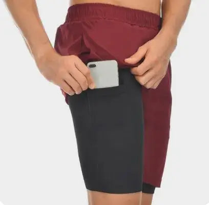 Drune | 2 in 1 Laufshorts Mit Sicherer Tasche Leicht & Atmungsaktiv