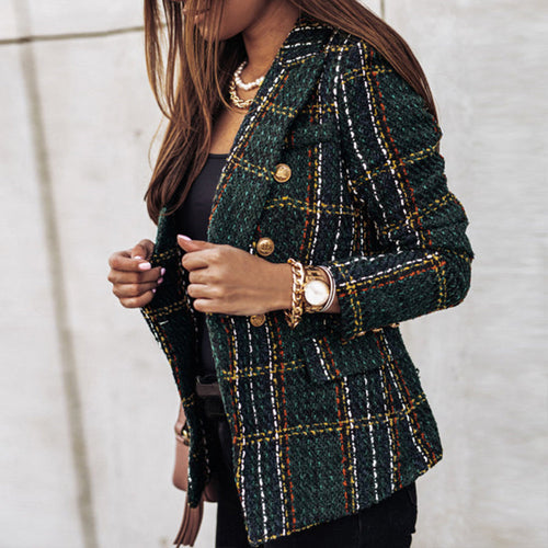 Drune | Elegante karierten Blazer für Frauen