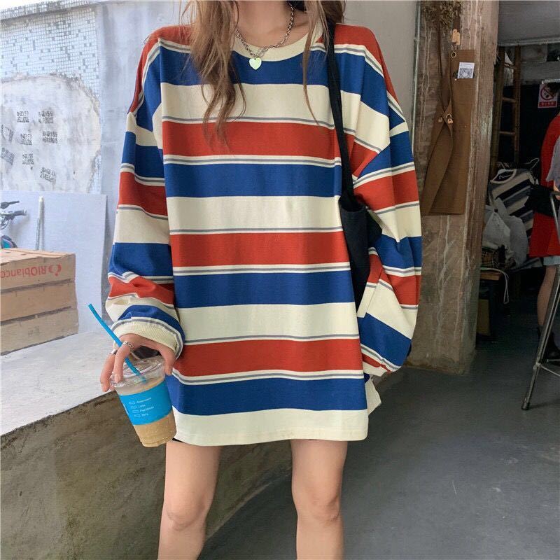 Drune | Vintage Langarmgestreifter Pullover