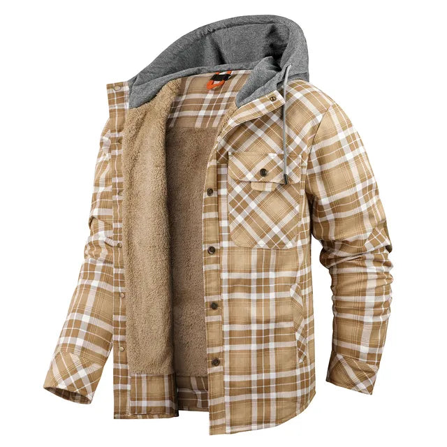 Drune | Warm kariert Hemdjacke