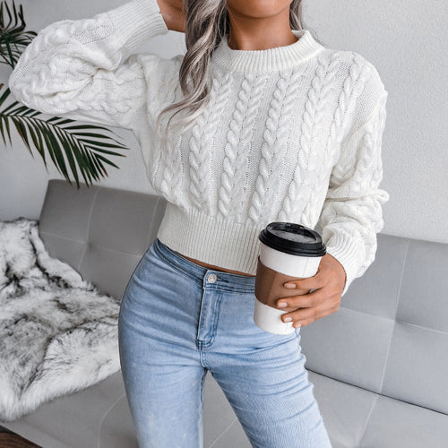 Drune - Gestrickter kurzer Pullover