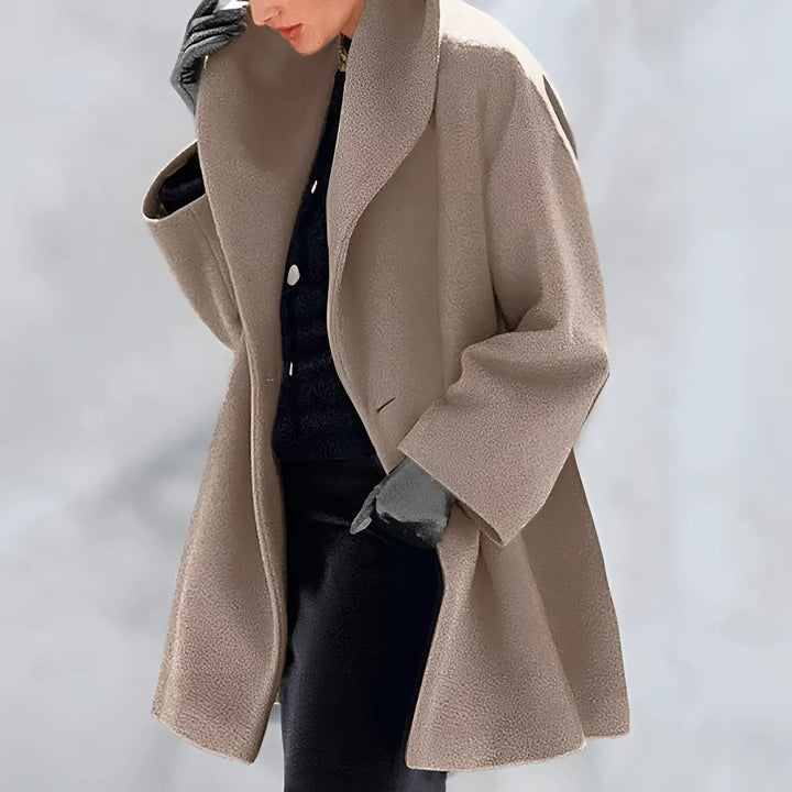 Drune | Eleganter warmer langer Wintermantel mit Knopfverschluss ideal für Herbst/Winter
