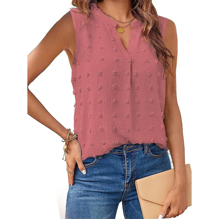 Drune | Damen Tops Sommer Tank Top für Frauen Ohne Ärmel Blusen Frühling Korsett V-Ausschnitt Schöne Legere T-Shirts