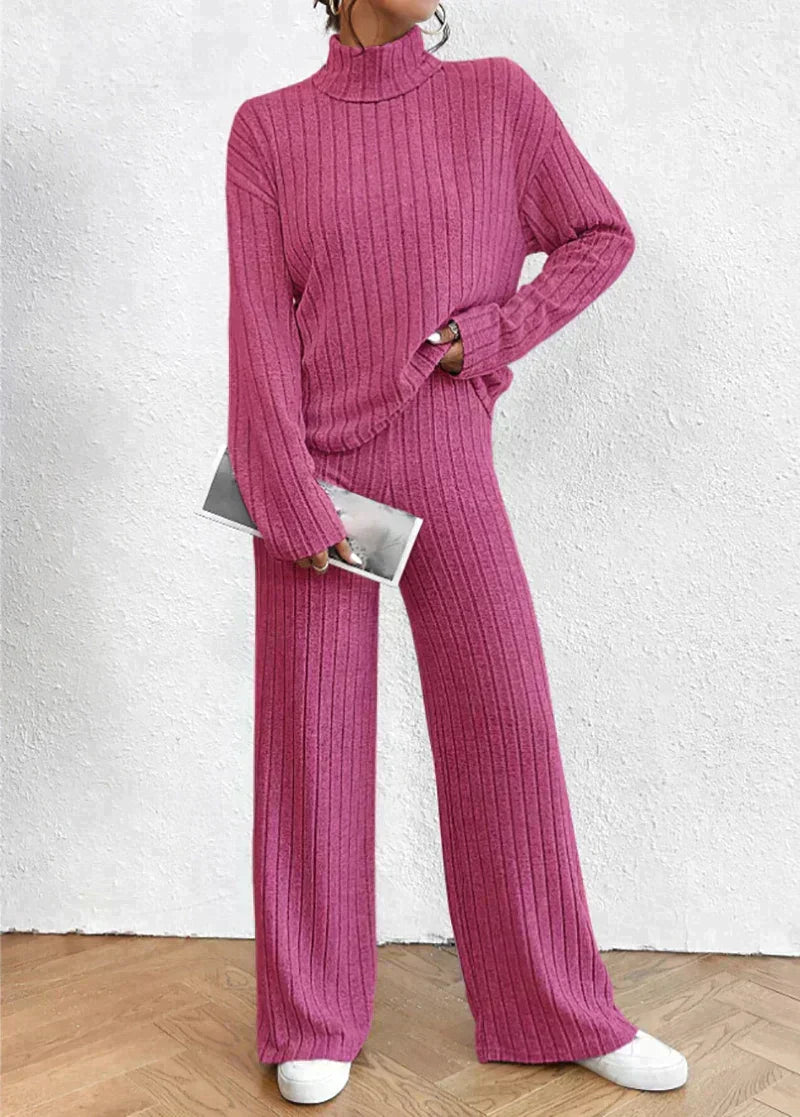 Drune | Gestrickte Hose und Rollkragenpullover für Damen